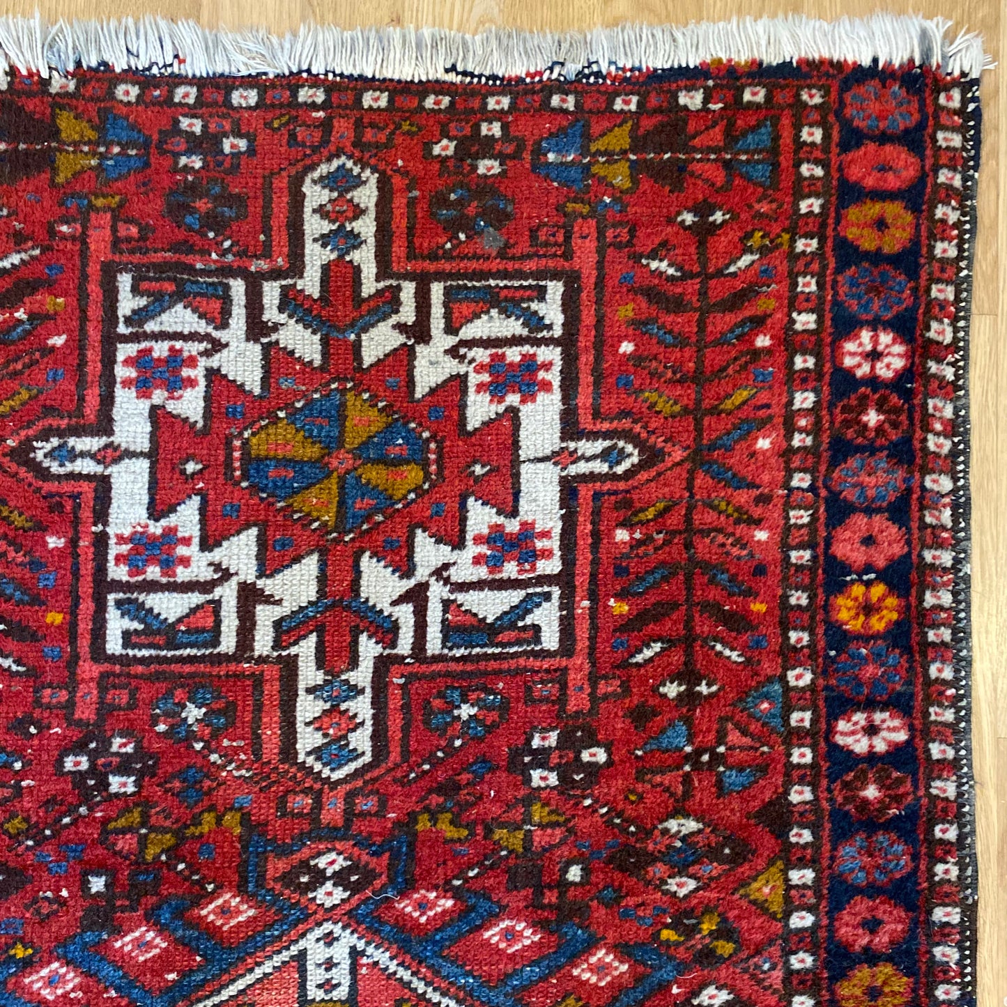RESERVED Vintage Rug, 2' 4 x 3' 11 Red