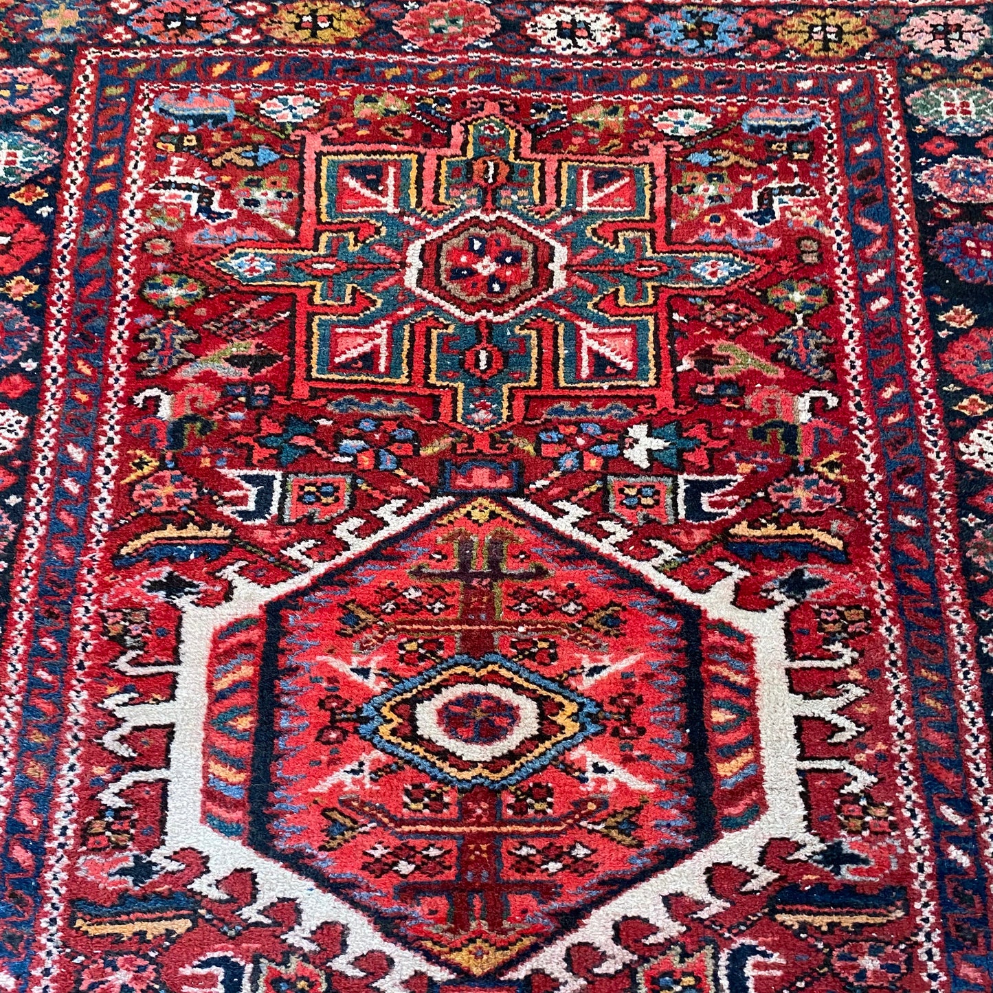 Vintage Rug, 3' 7 x 4' 10 Red