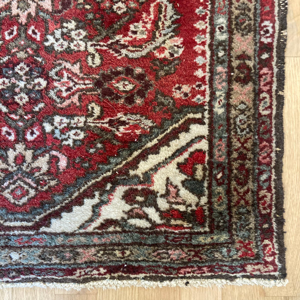 Vintage Rug, 2' 5 x 4' 2 Red