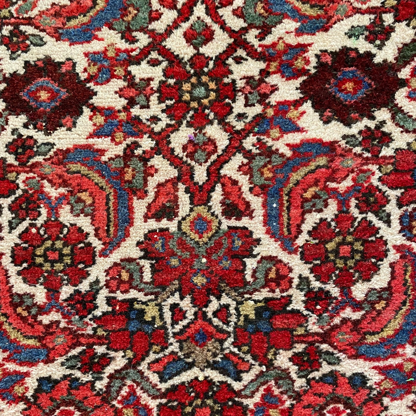 Vintage Rug, 3' 5 x 4' 9 White