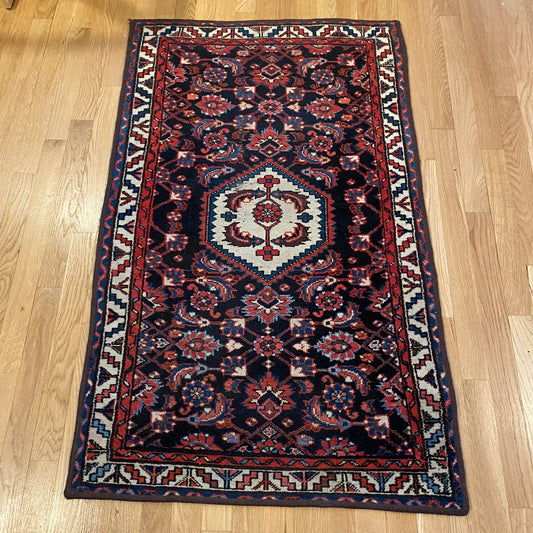 Vintage Rug, 2' 6 x 4' 1 Navy