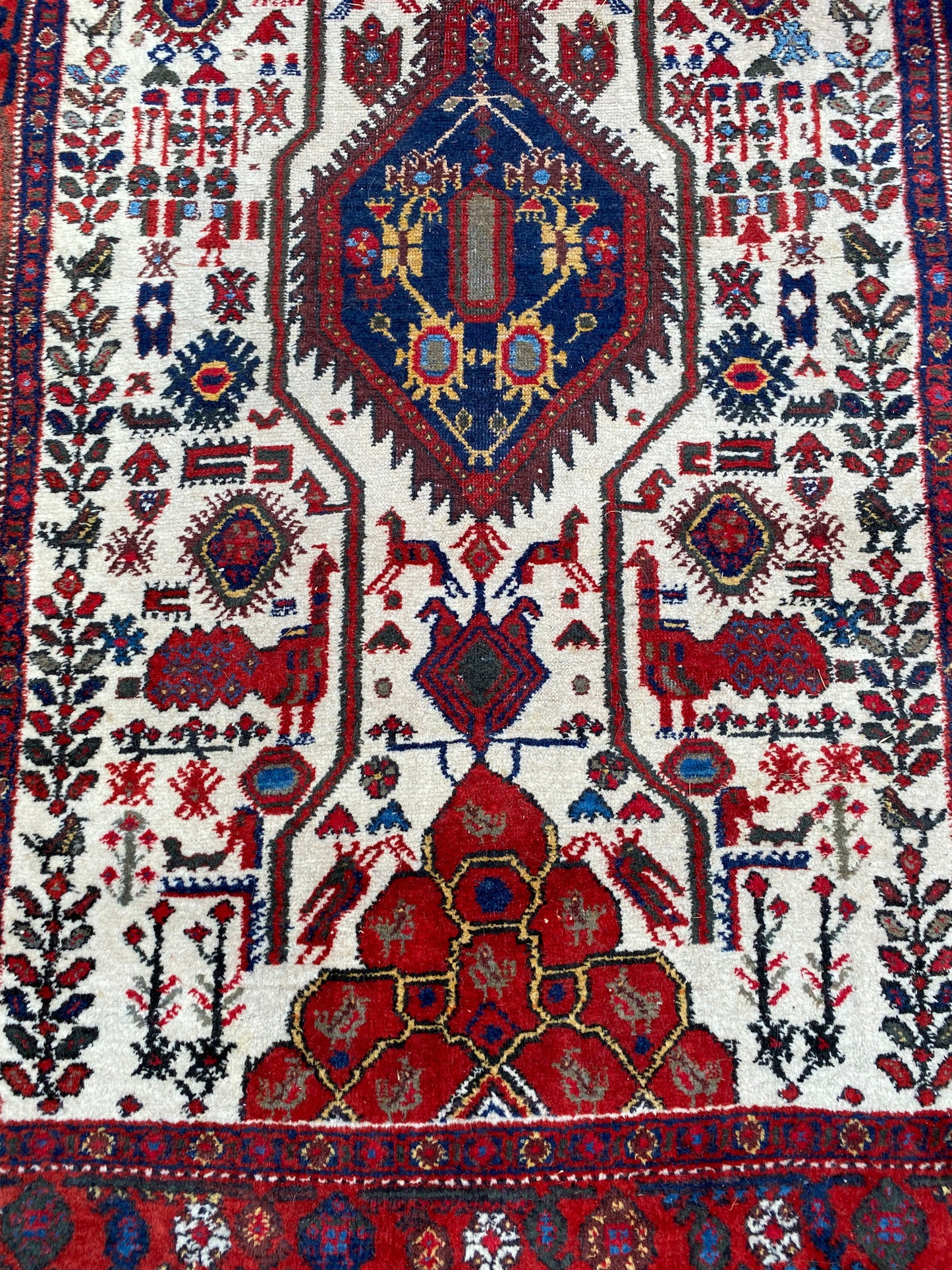 Vintage Rug, 3' x 4' 2 White - Jessie's Oriental Rugs