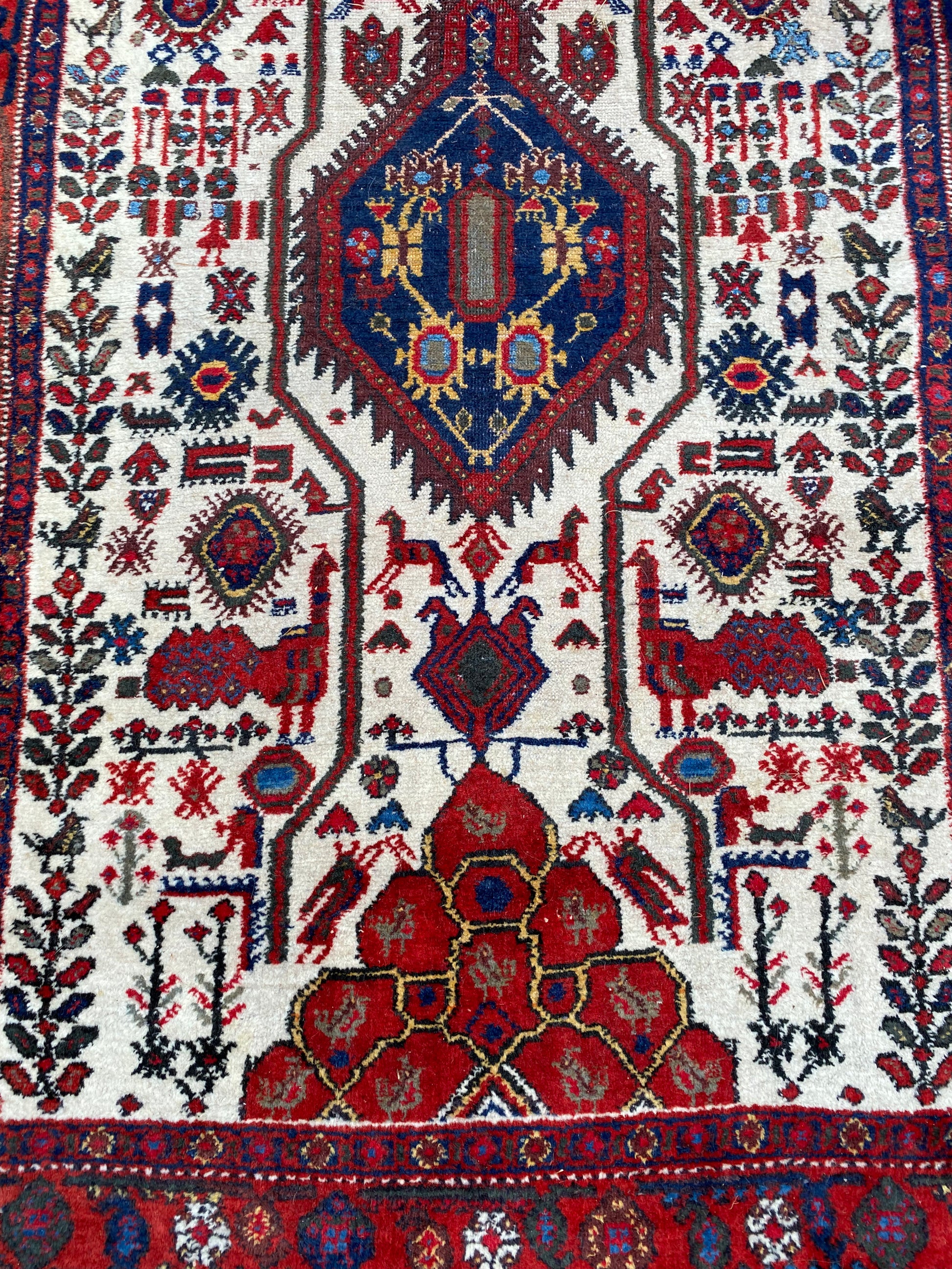 Vintage Rug, 3' x 4' 2 White - Jessie's Oriental Rugs