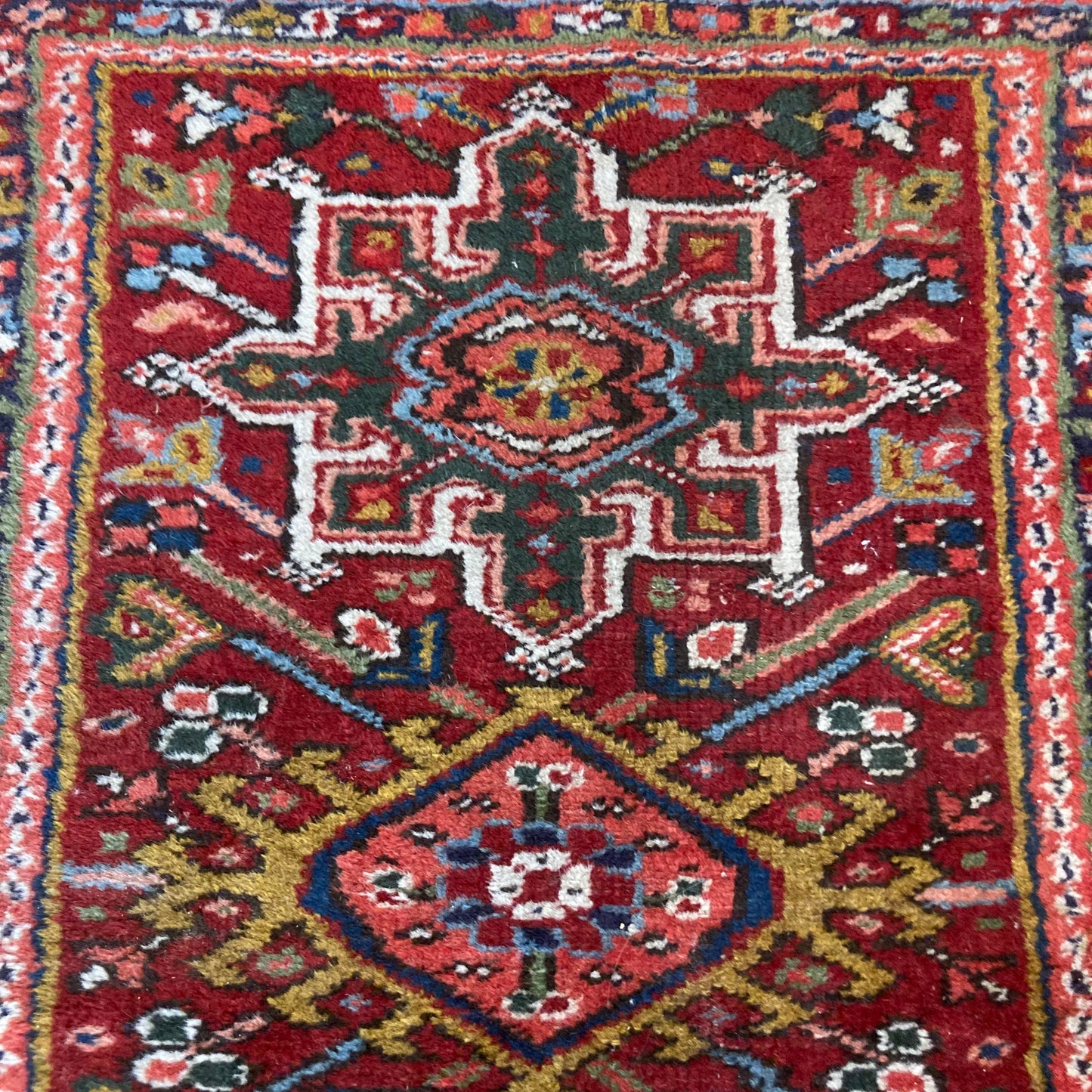 Vintage Rug, 2' 2 x 2' 10 Red