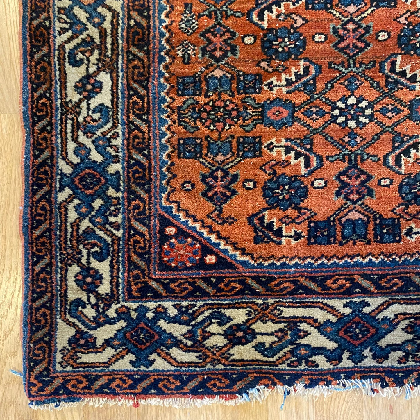 Vintage Rug, 2' 9 x 4' 3 Red Orange