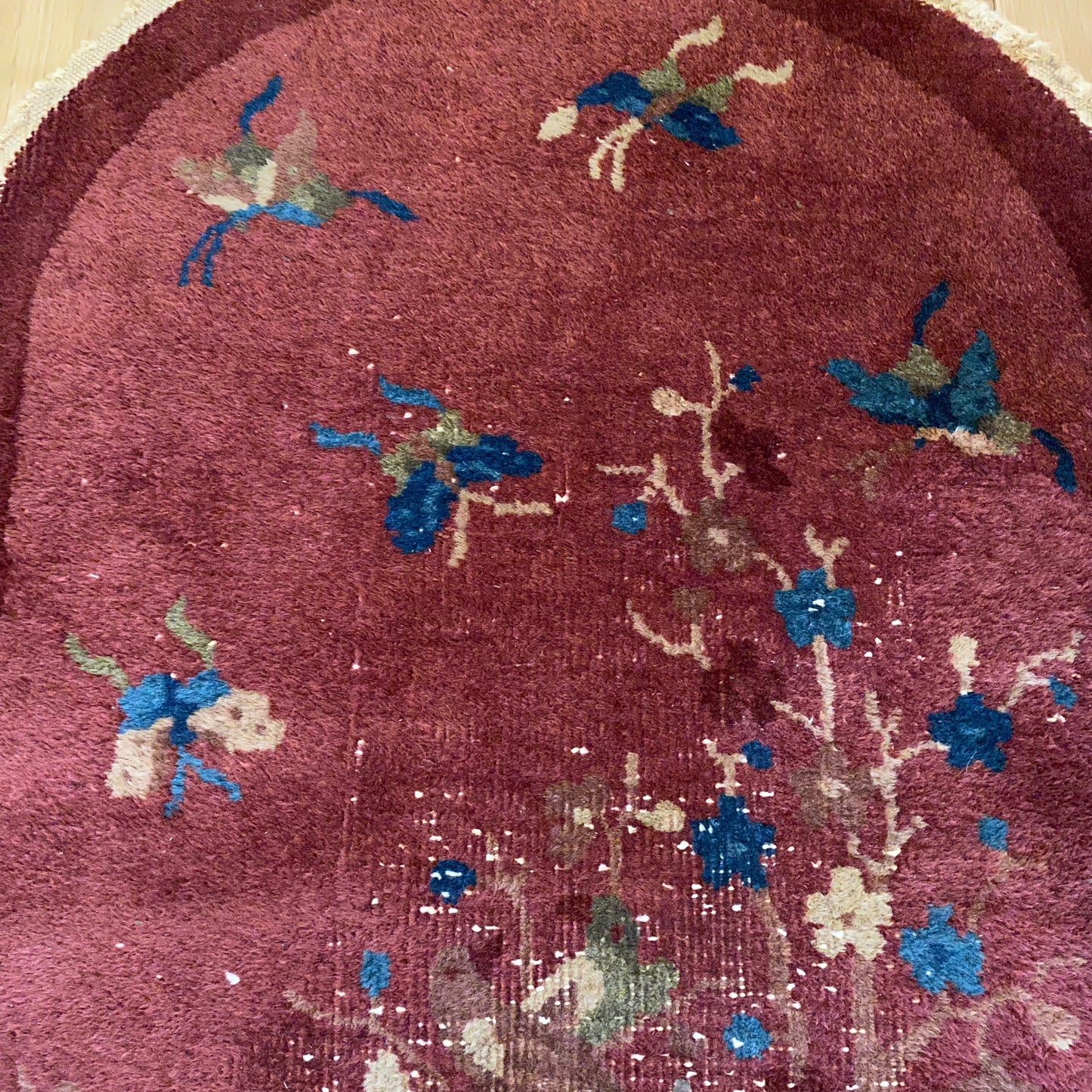 Vintage Rug, 2' x 3' 11 Magenta