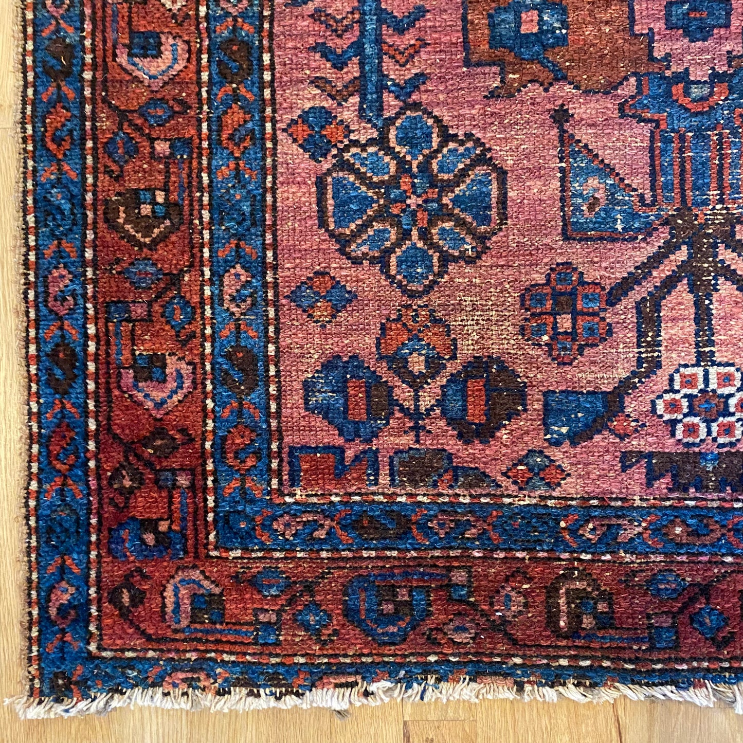 Vintage Rug, 3' 8 x 6' 2 Dark Pink