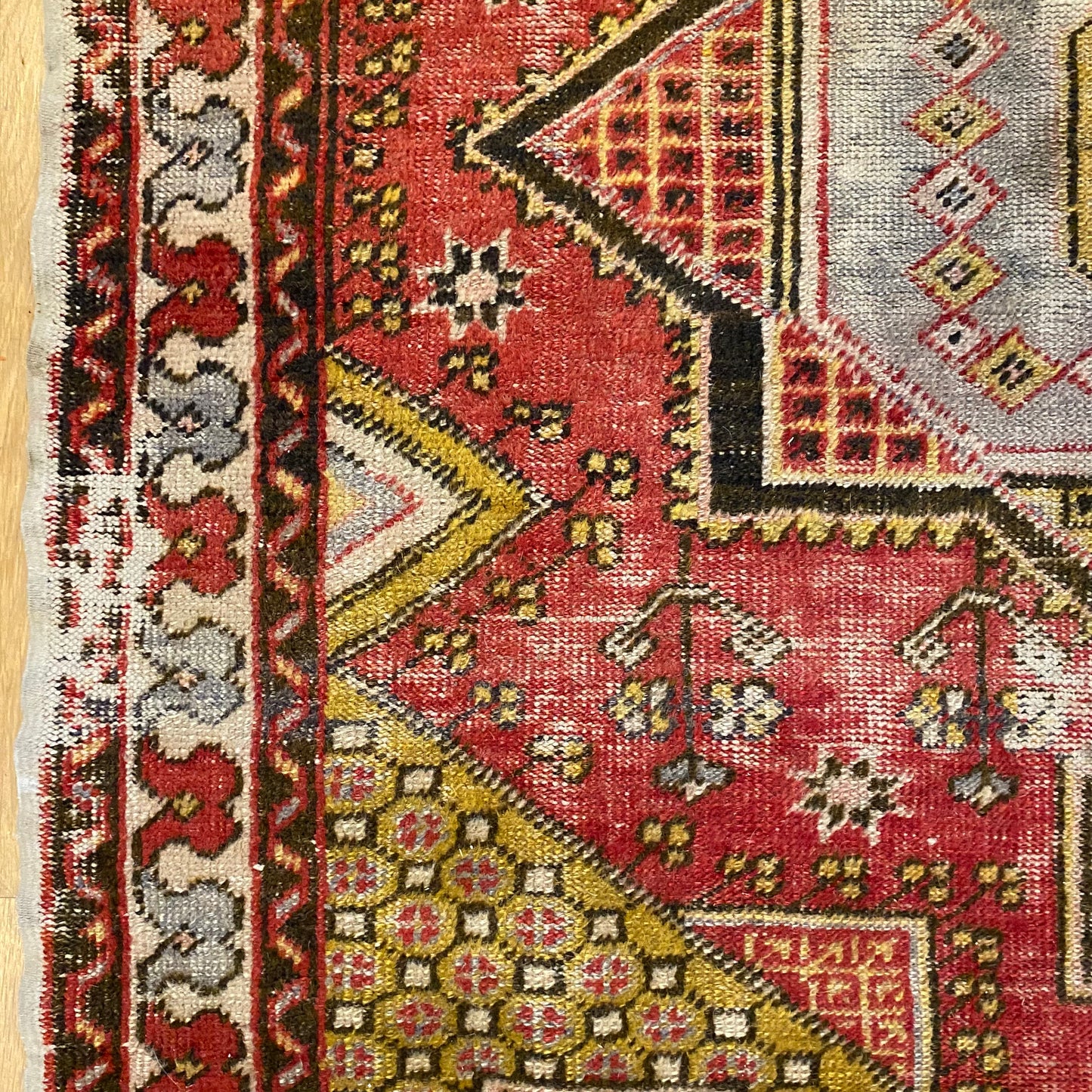 Antique Rug, 4' 4 x 6' Red