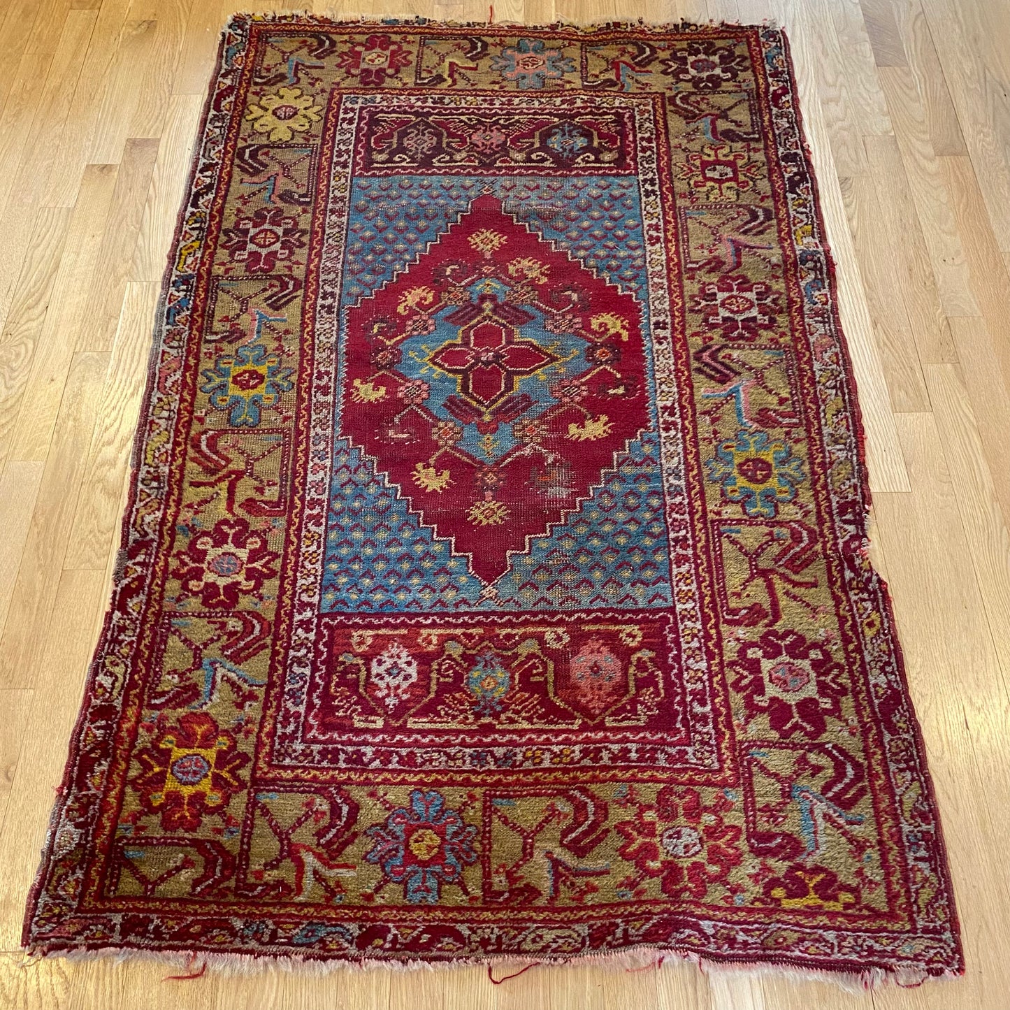 Vintage Rug, 3' 5 x 5' 4 Red