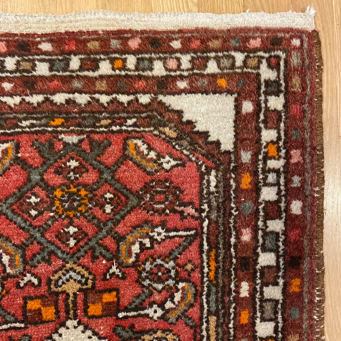 Vintage Rug, 2' 1 x 3' 2 Soft Red