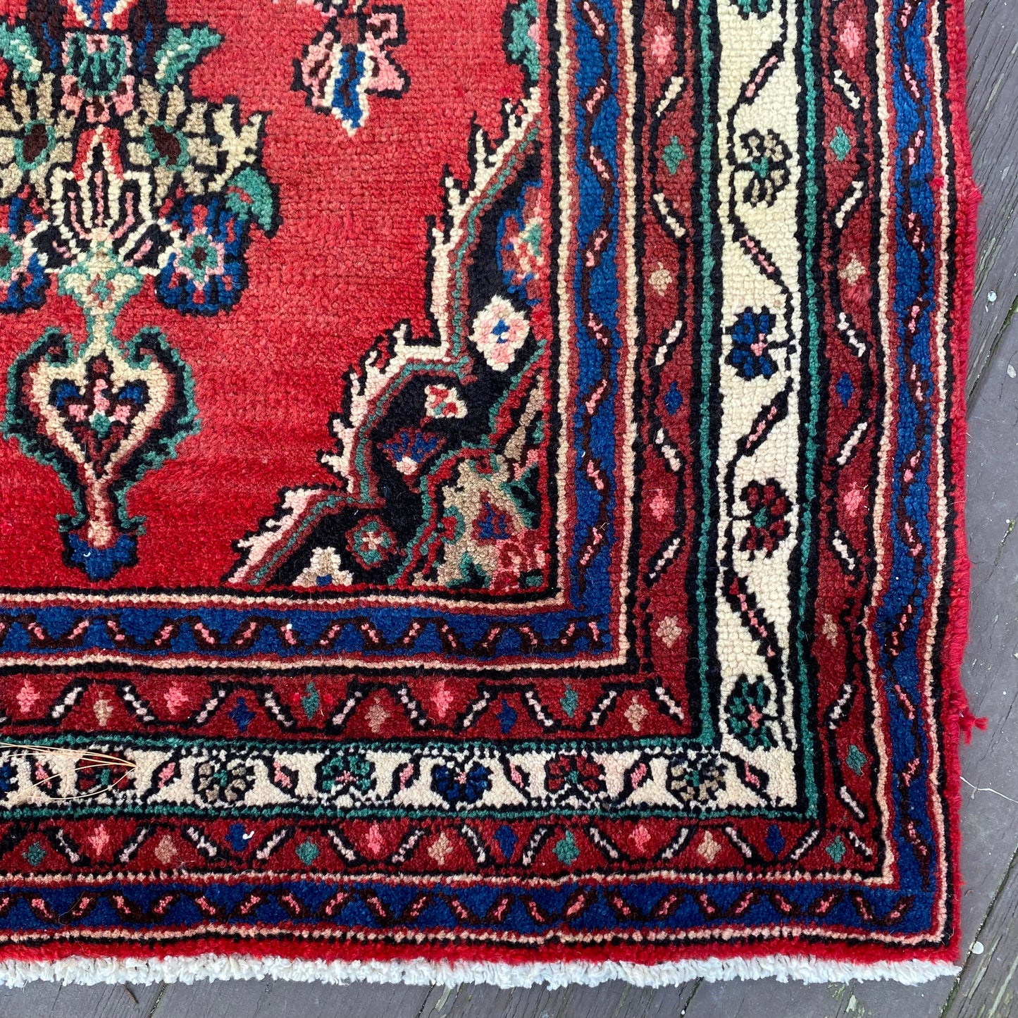 Vintage Rug, 3' 8 x 9' 4 Red