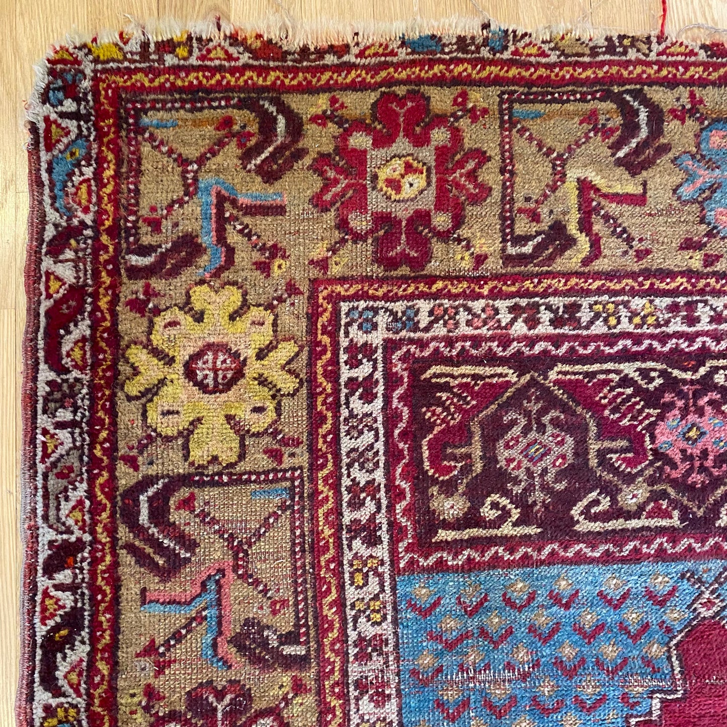 Vintage Rug, 3' 5 x 5' 4 Red