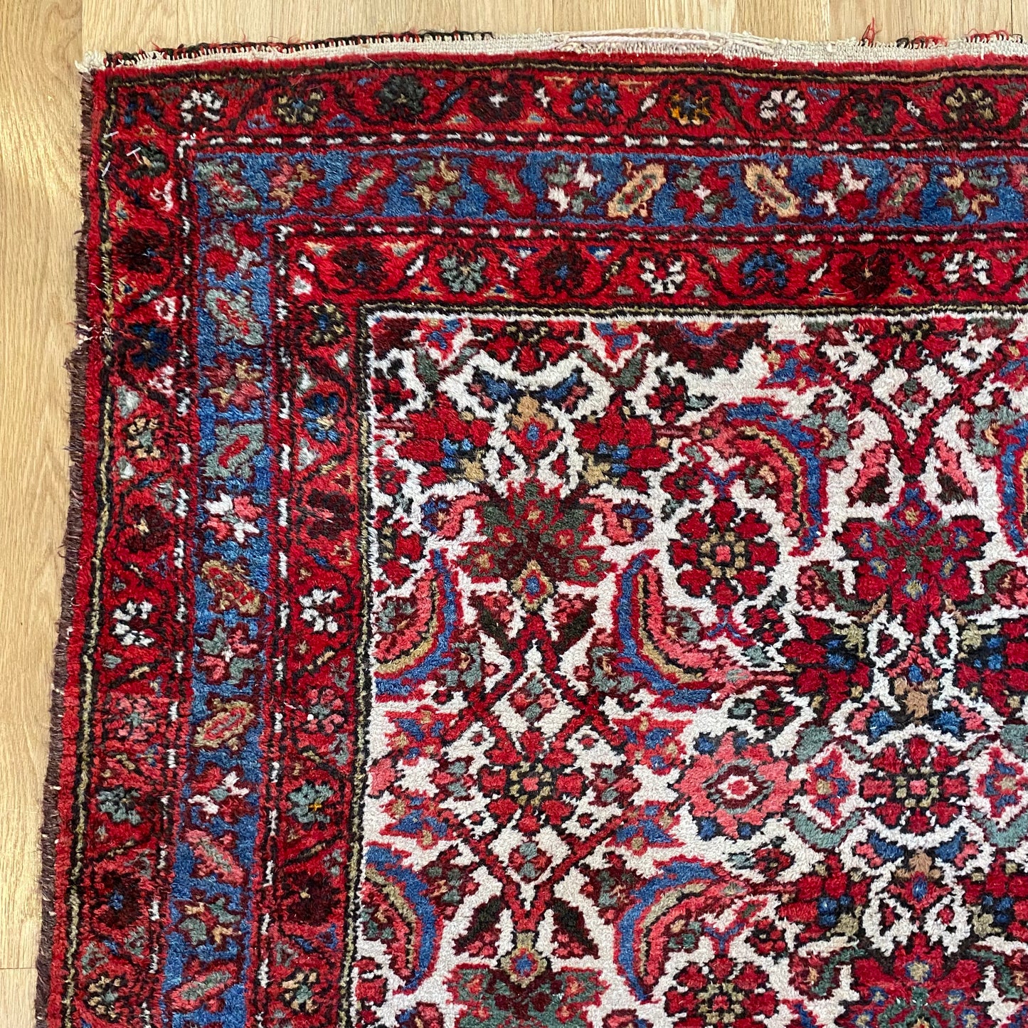 Vintage Rug, 3' 5 x 4' 9 White