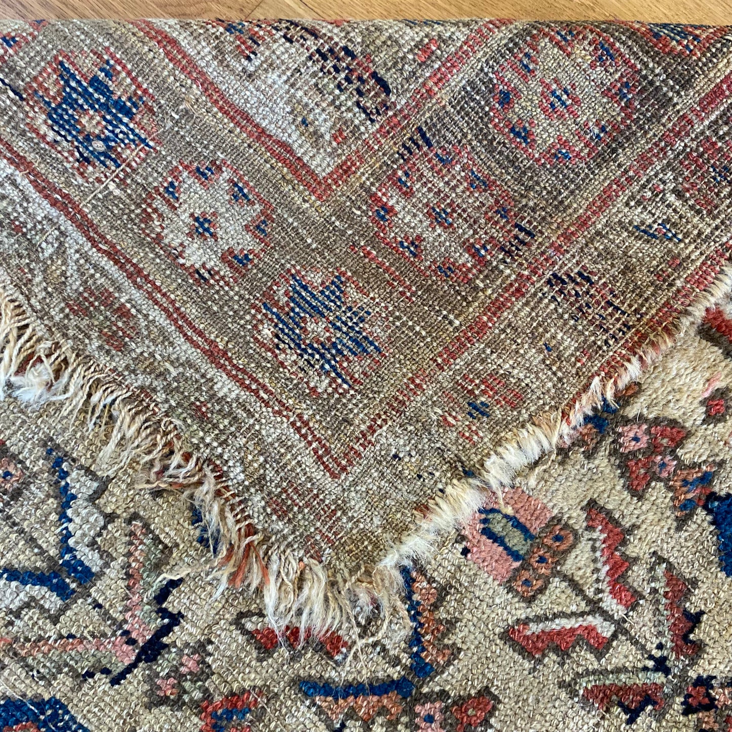 Antique Rug, 3' 10 x 7' 9 Soft Gold