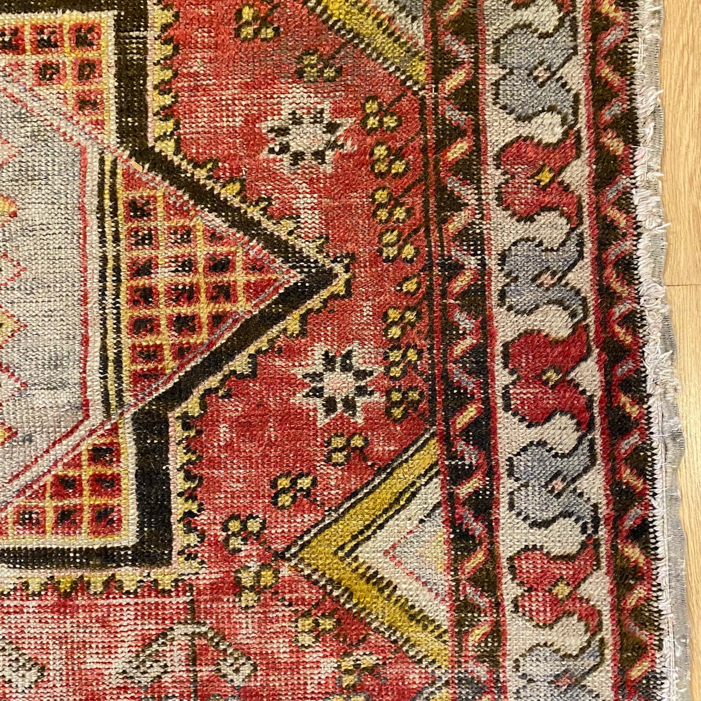 Antique Rug, 4' 4 x 6' Red