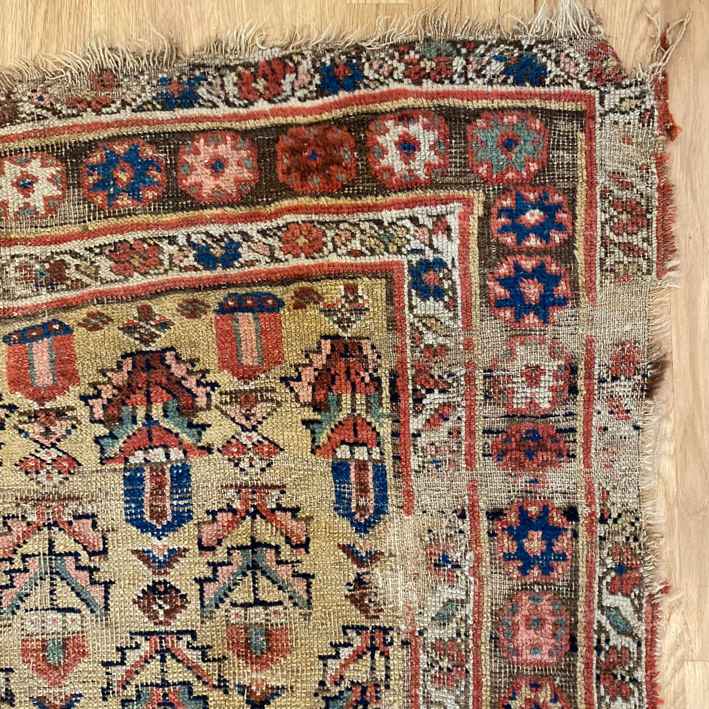 Antique Rug, 3' 10 x 7' 9 Soft Gold