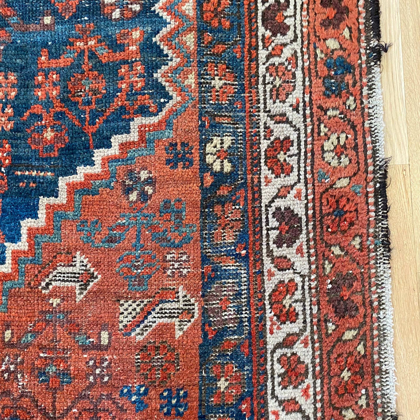 Vintage Rug, 3' 11 x 6' 4 Red Orange