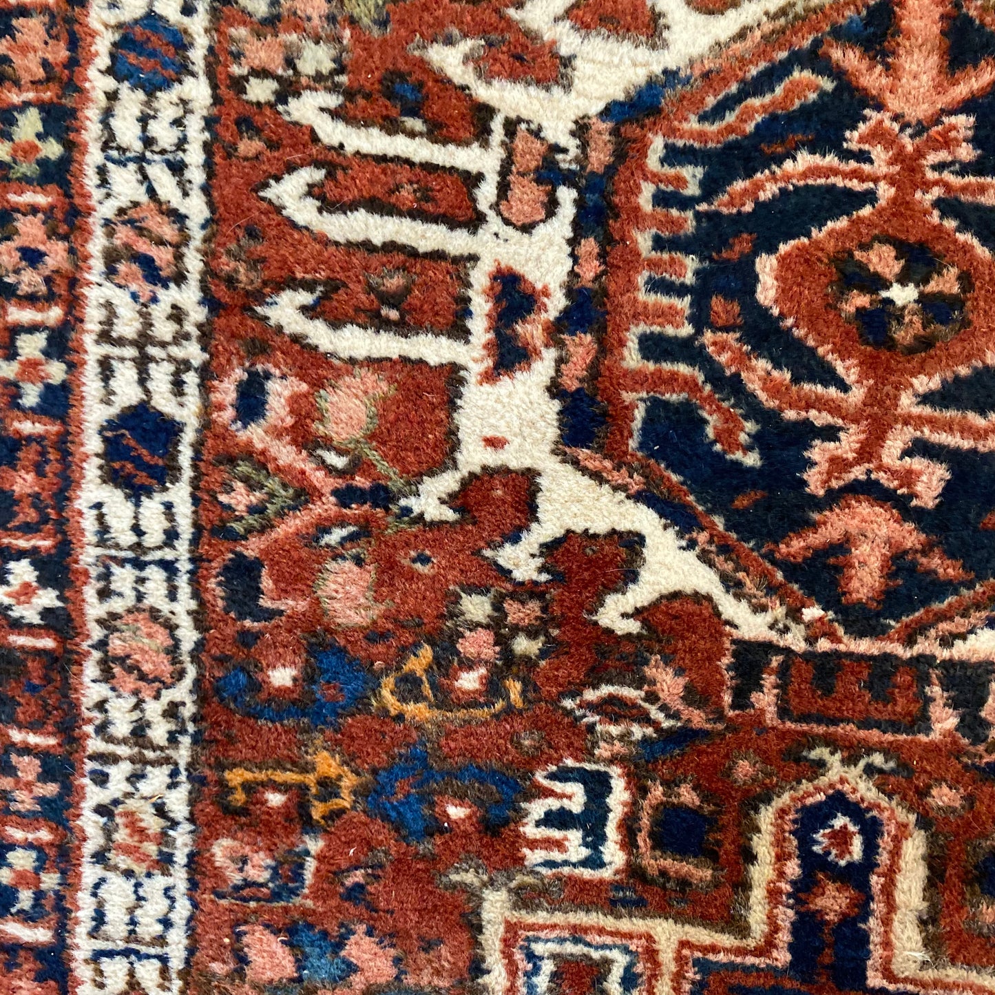Vintage Rug, 2' 6 x 4' 1 Orange Brown