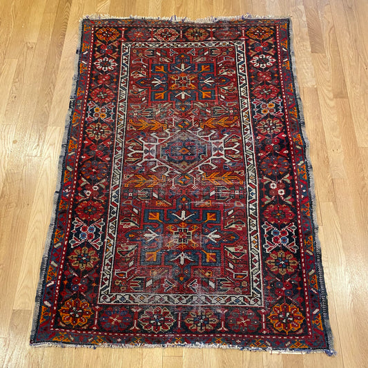 Vintage Rug, 2' 11 x 4' 5 Red