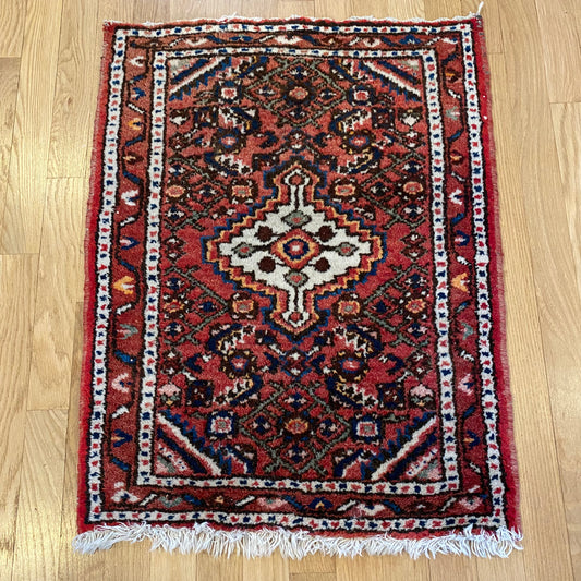 Vintage Rug, 1' 11 x 2' 6 Red