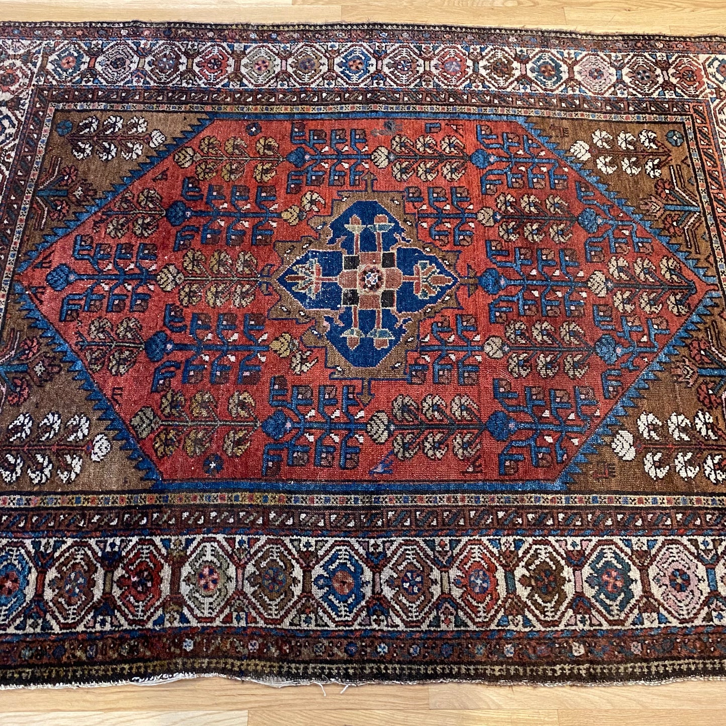 Vintage Rug, 4' 5 x 5' 10 Red
