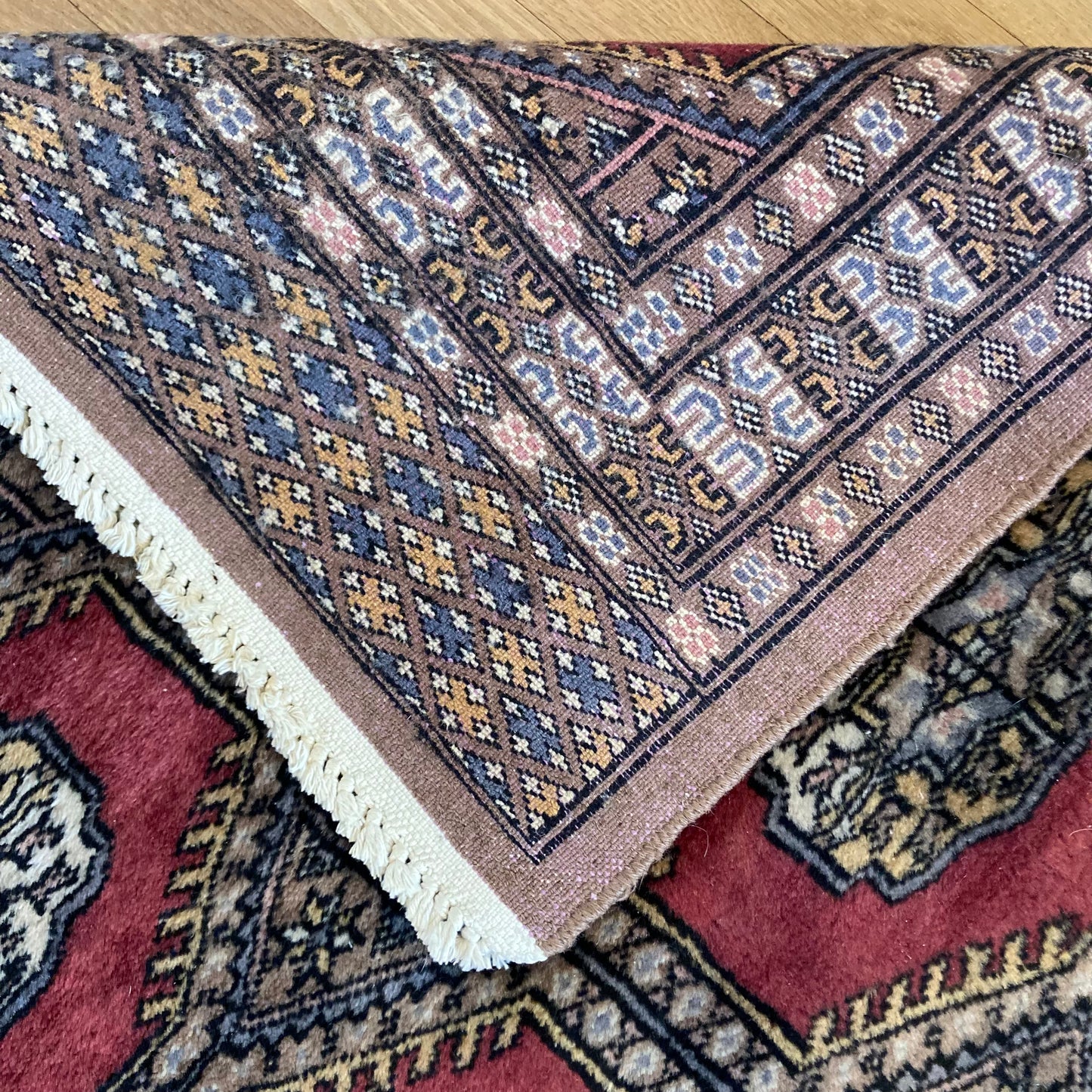 Vintage Rug, 3' x 5' 2 Red Bokhara