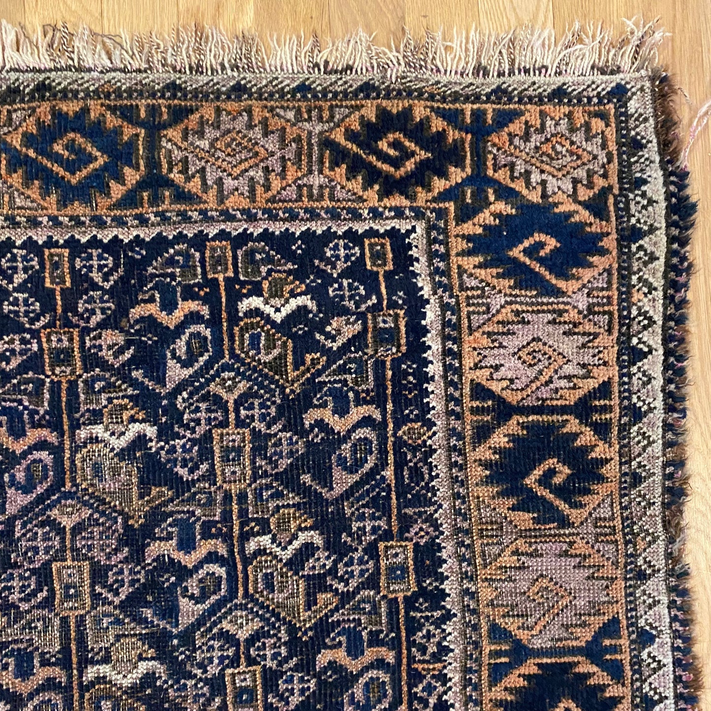 Antique Rug, 2' 10 x 4' 8 Blue