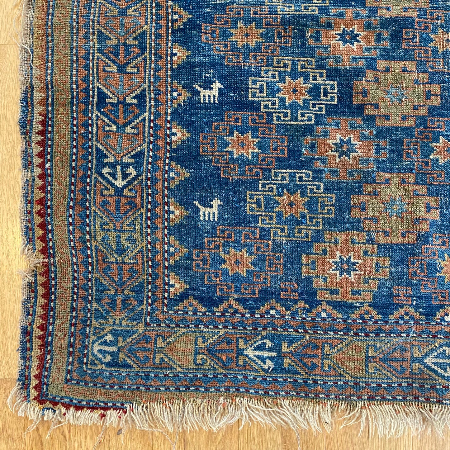 Antique Rug, 3' 6 x 5' 2 Blue