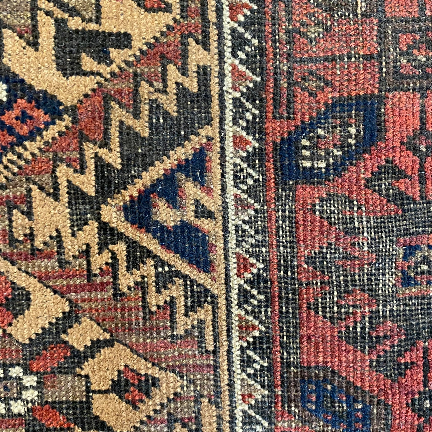 Antique Rug, 2' 9 x 4' 9 Tan