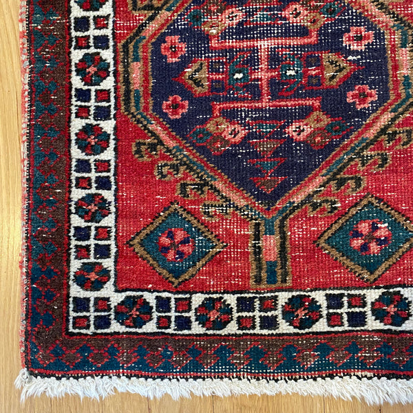 Vintage Rug, 1' 10 x 5' 1 Red