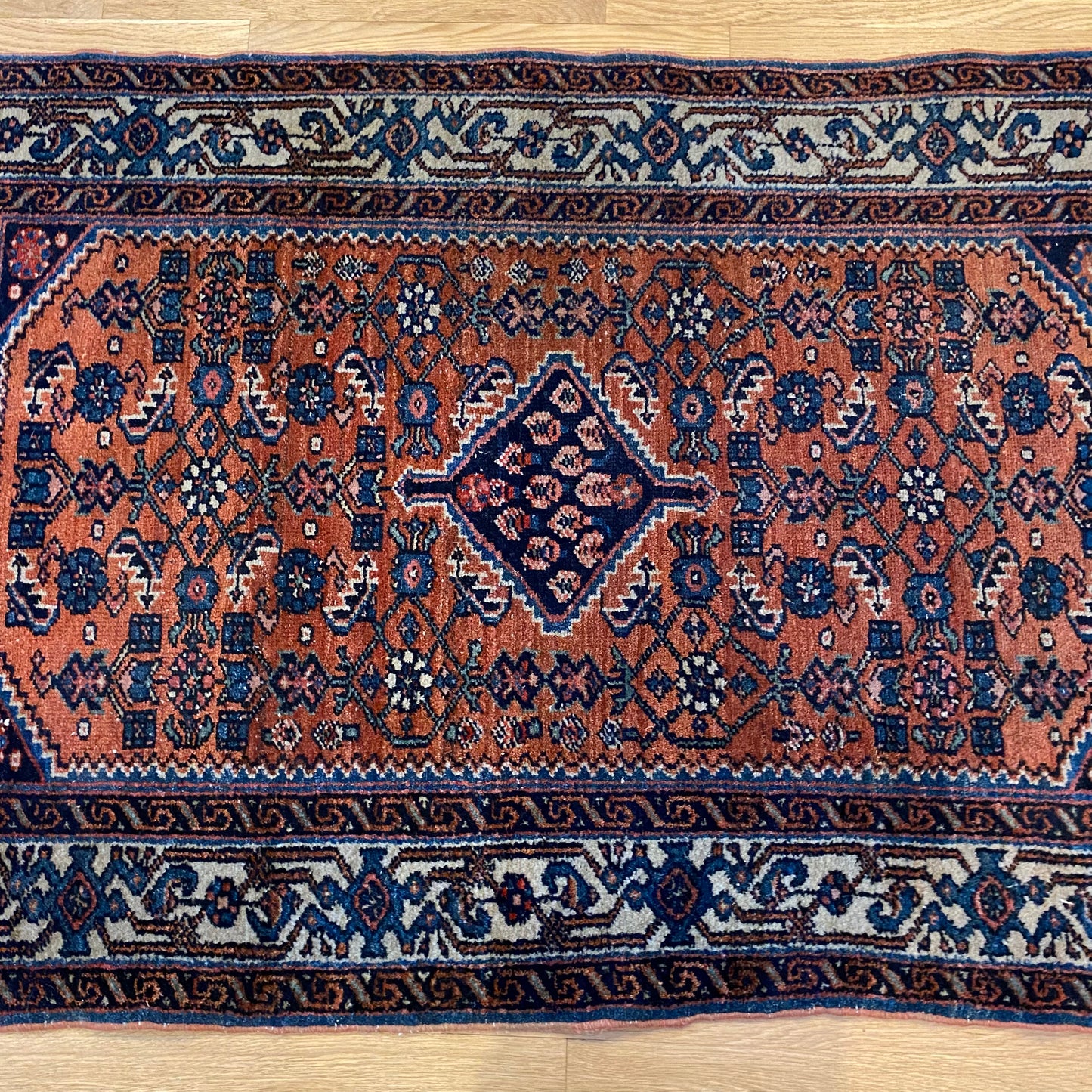 Vintage Rug, 2' 9 x 4' 3 Red Orange