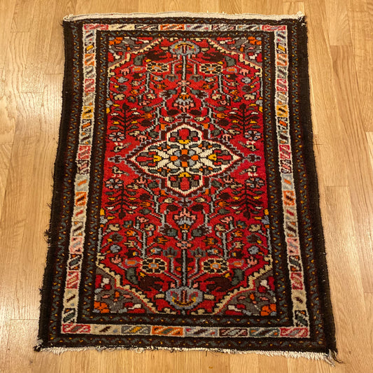 Vintage Rug, 2' 2 x 2' 10 Red