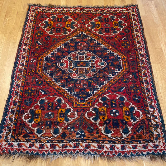 Vintage Rug, 3' 10 x 5' Red