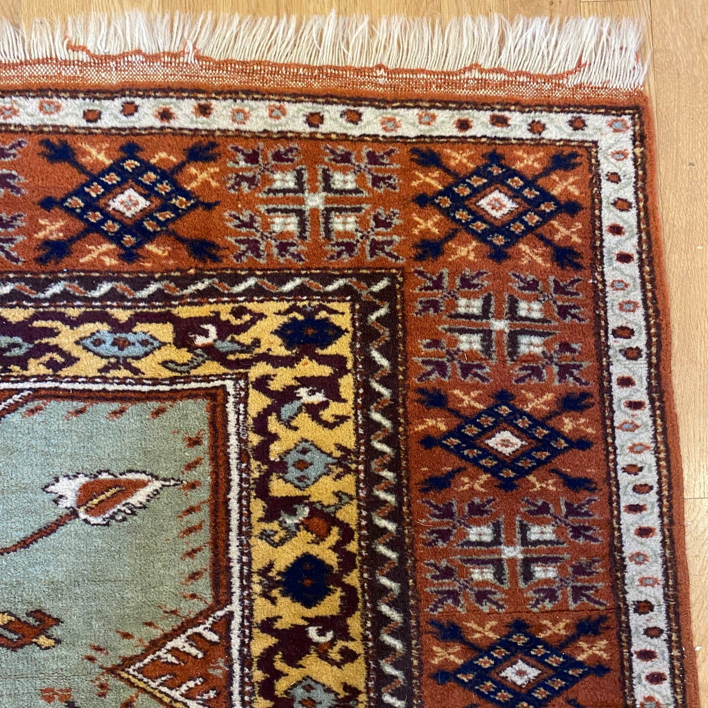 Vintage Rug, 4' x 5' 5 Soft Green