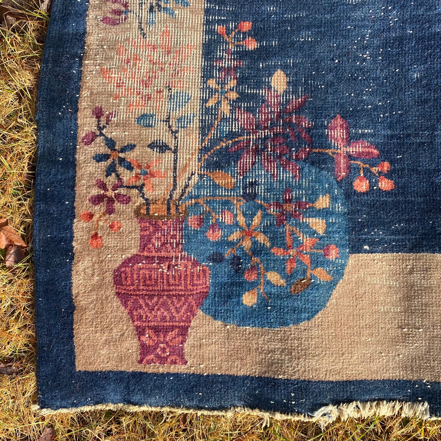 Vintage Rug, 4' x 6' 8 Blue