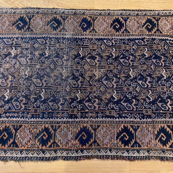 Antique Rug, 2' 10 x 4' 8 Blue