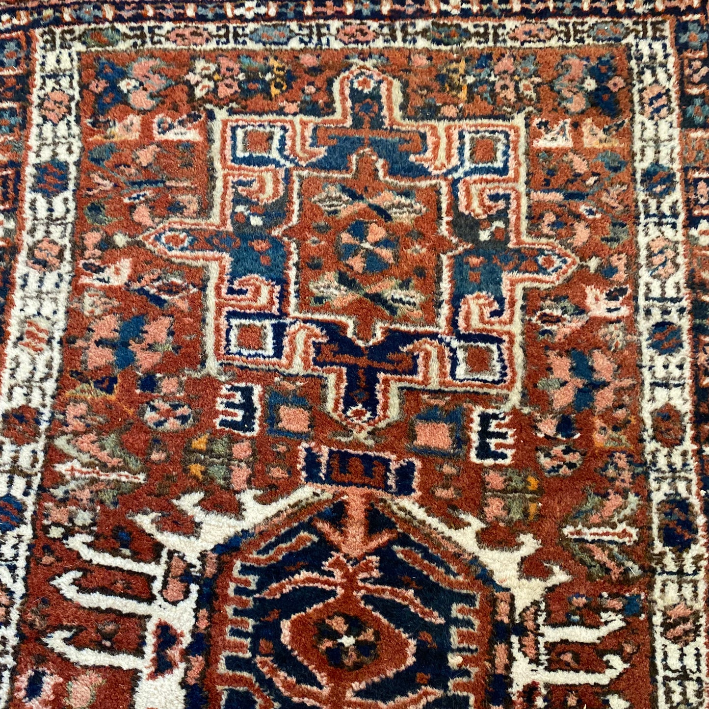 Vintage Rug, 2' 6 x 4' 1 Orange Brown