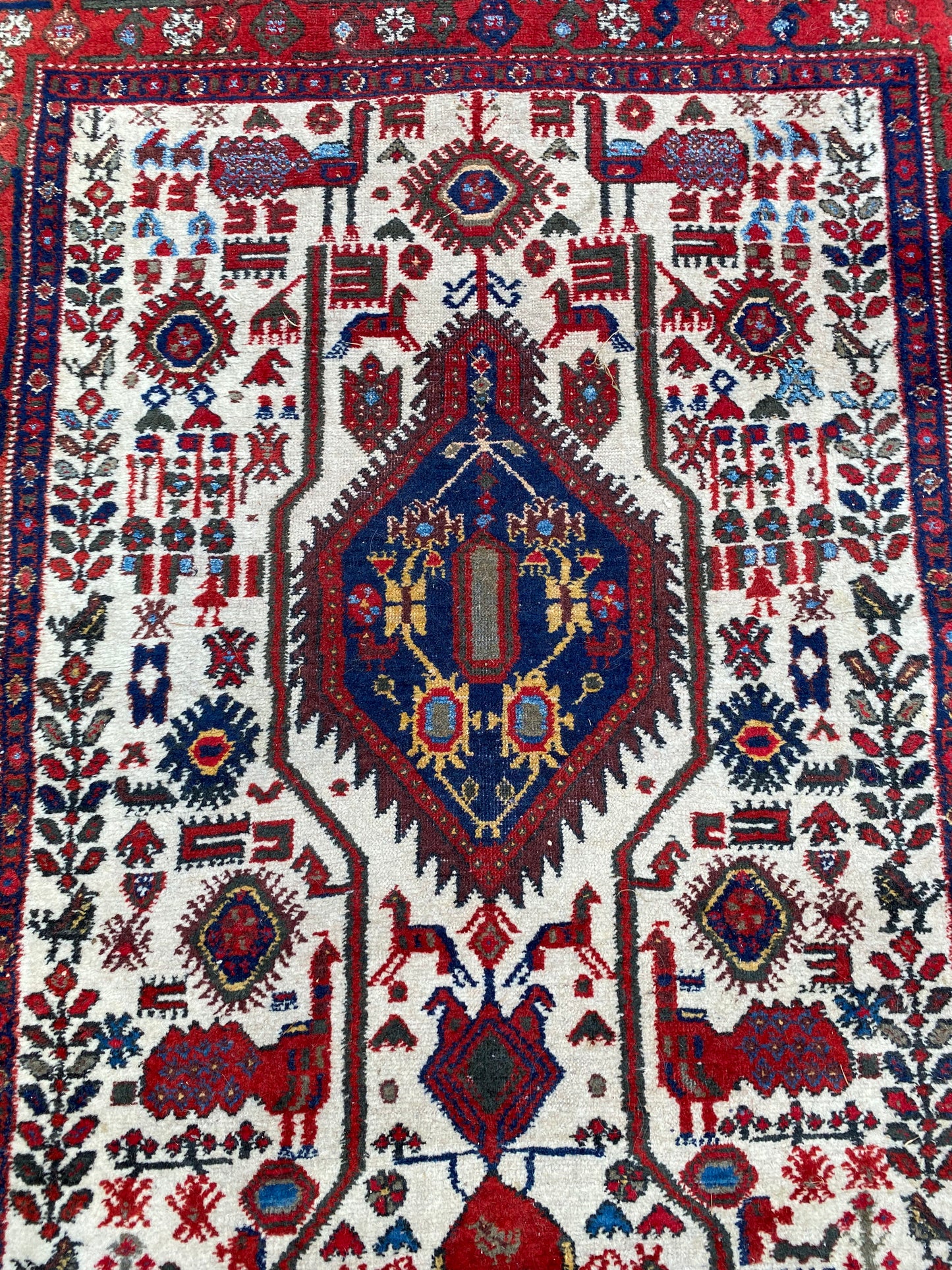 Vintage Rug, 3' x 4' 2 White - Jessie's Oriental Rugs