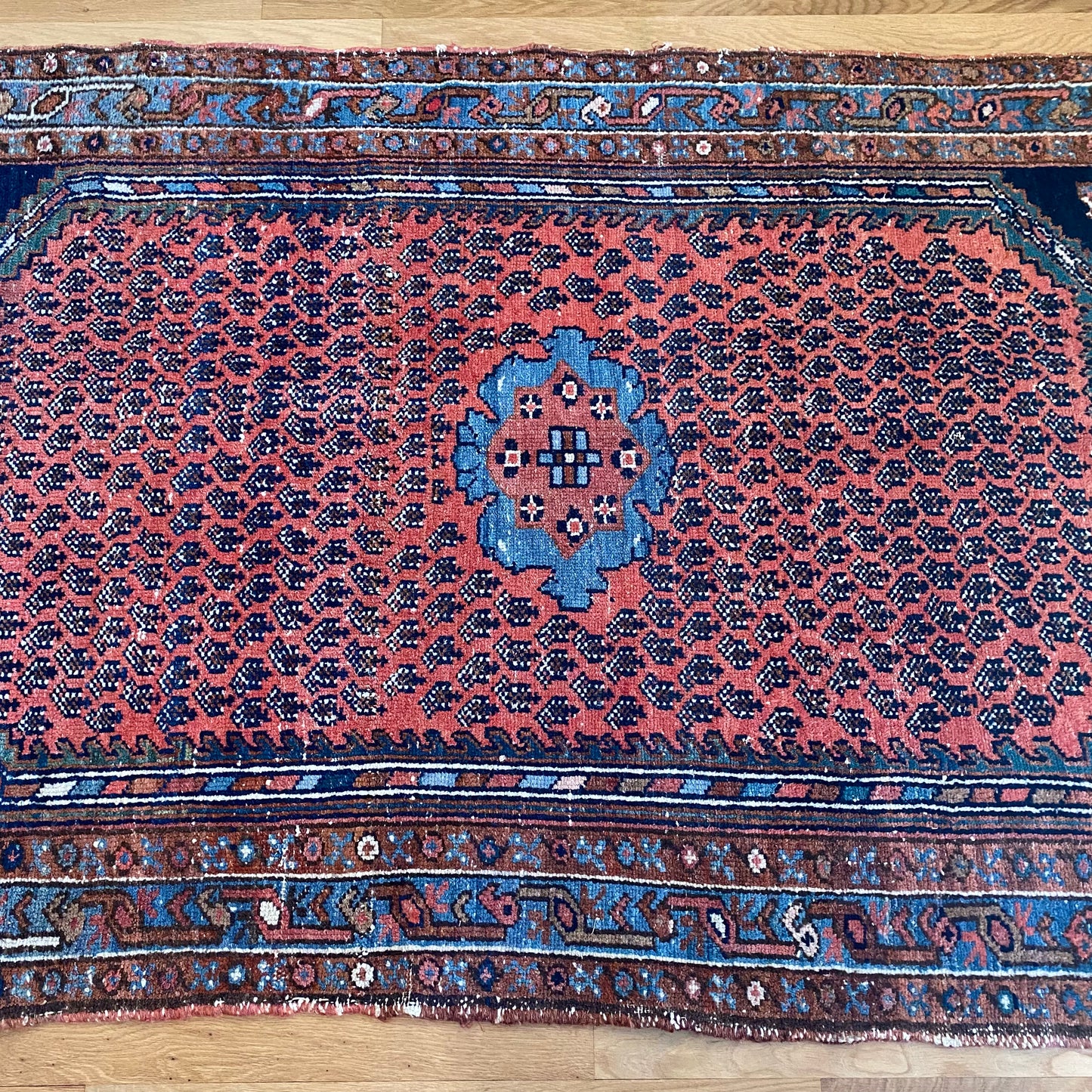 Vintage Rug, 3' 2 x 4' 11 Soft Red Orange