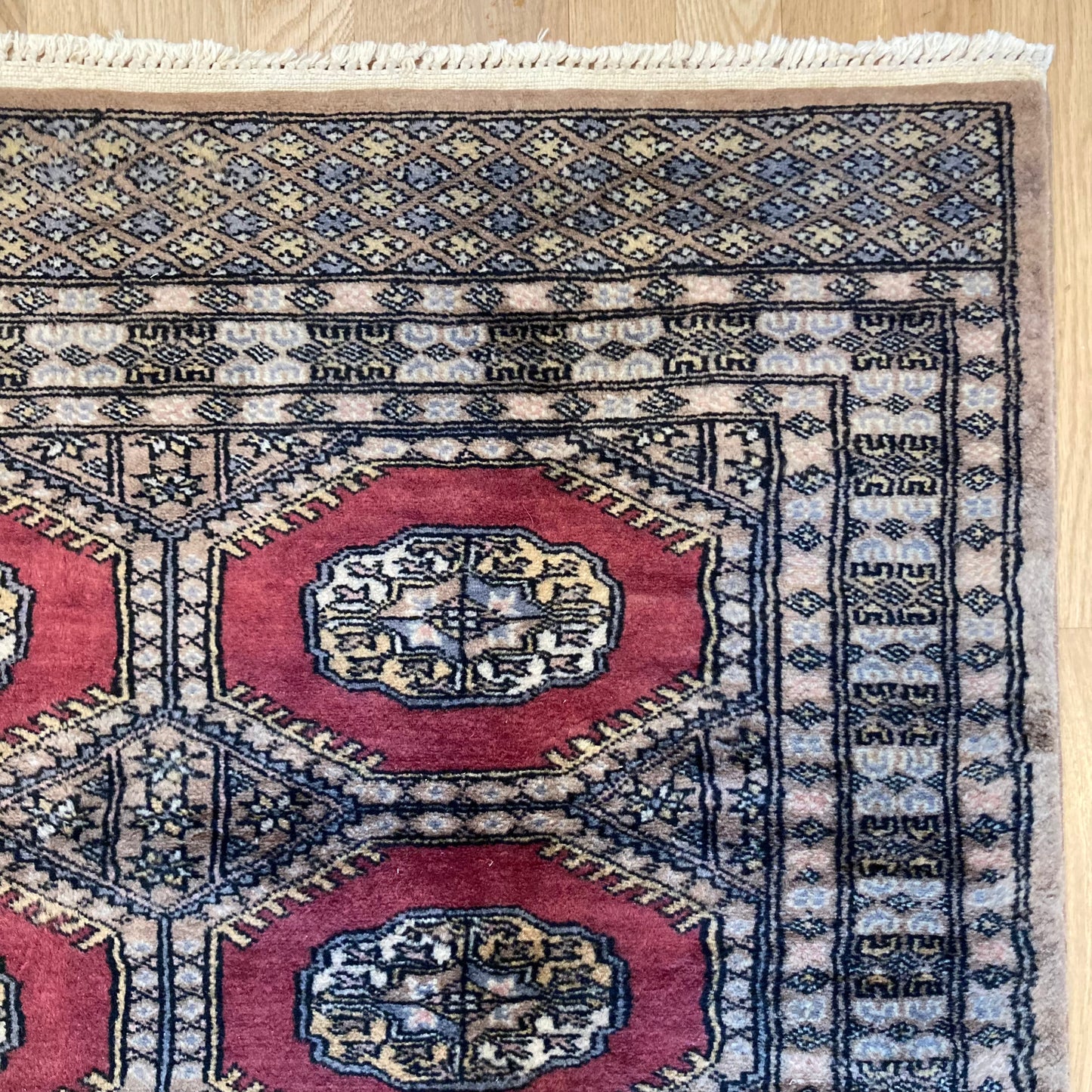 Vintage Rug, 3' x 5' 2 Red Bokhara