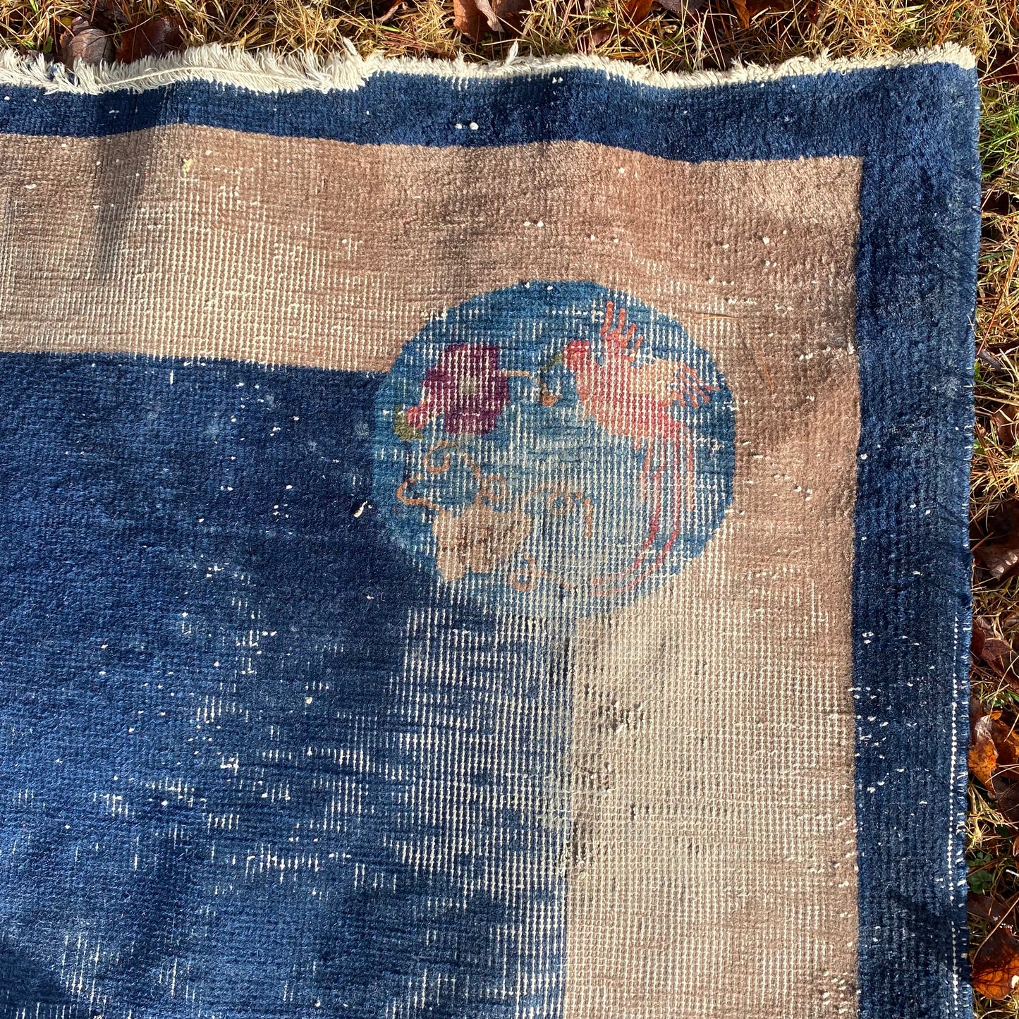 Vintage Rug, 4' x 6' 8 Blue