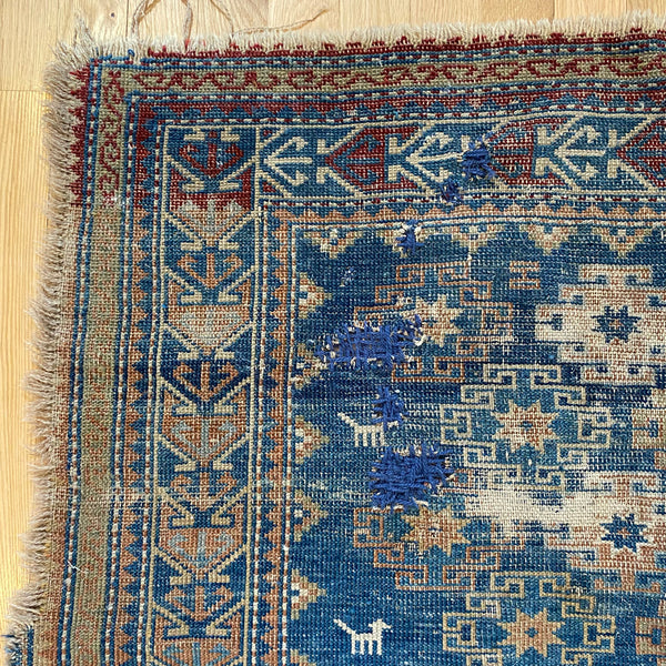 Antique Rug, 3' 6 x 5' 2 Blue