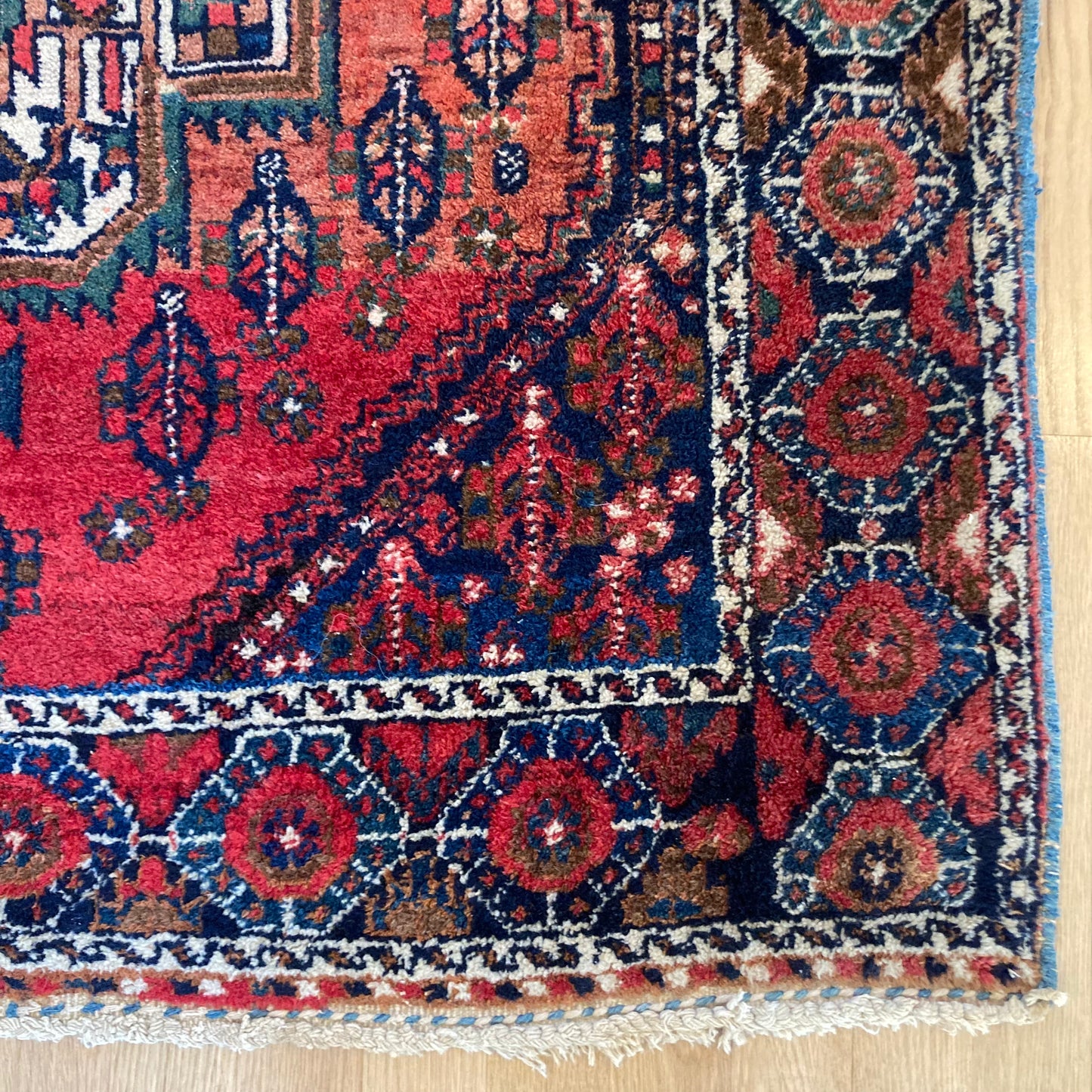Vintage Rug, 3' 5 x 4' 5 Red