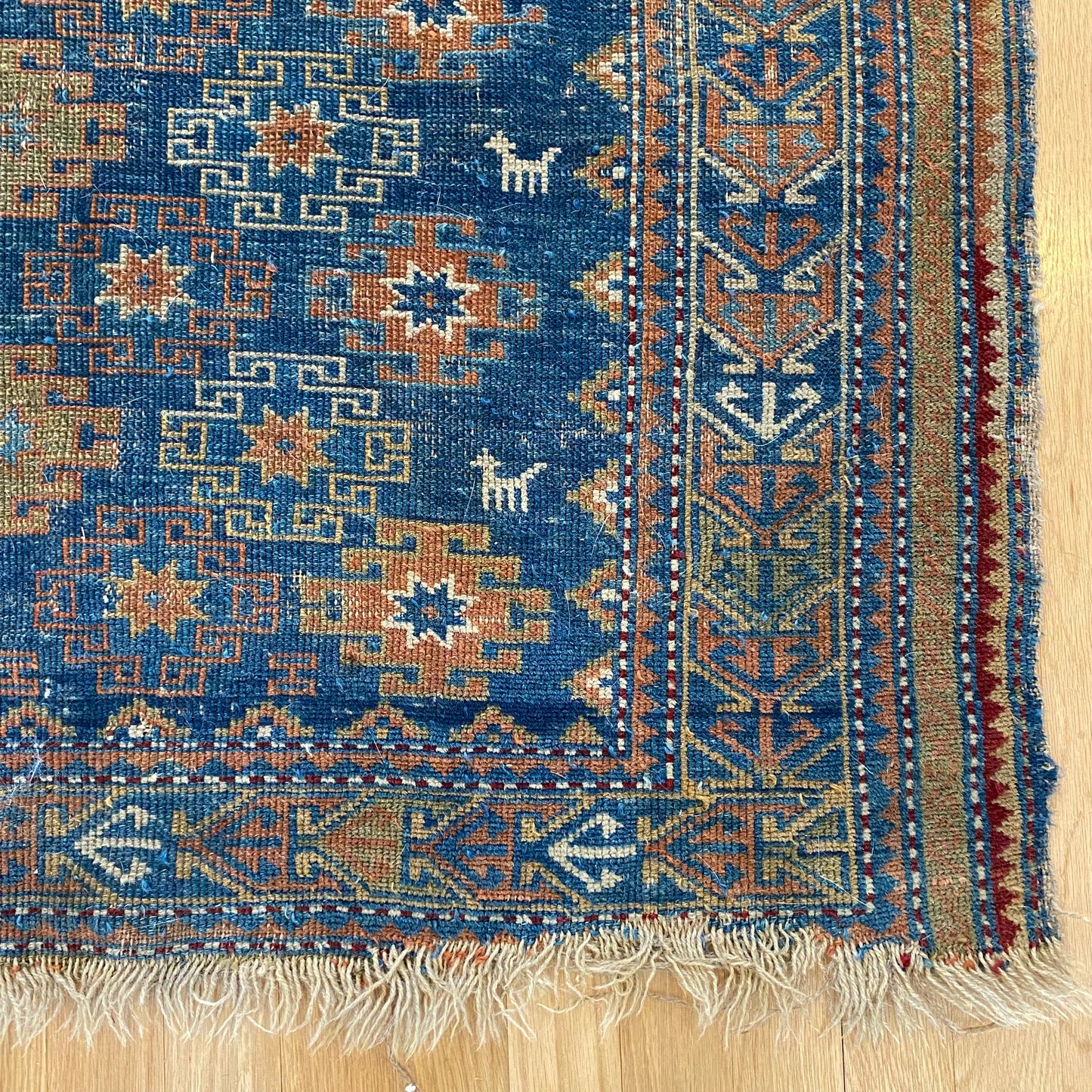 Antique Rug, 3' 6 x 5' 2 Blue