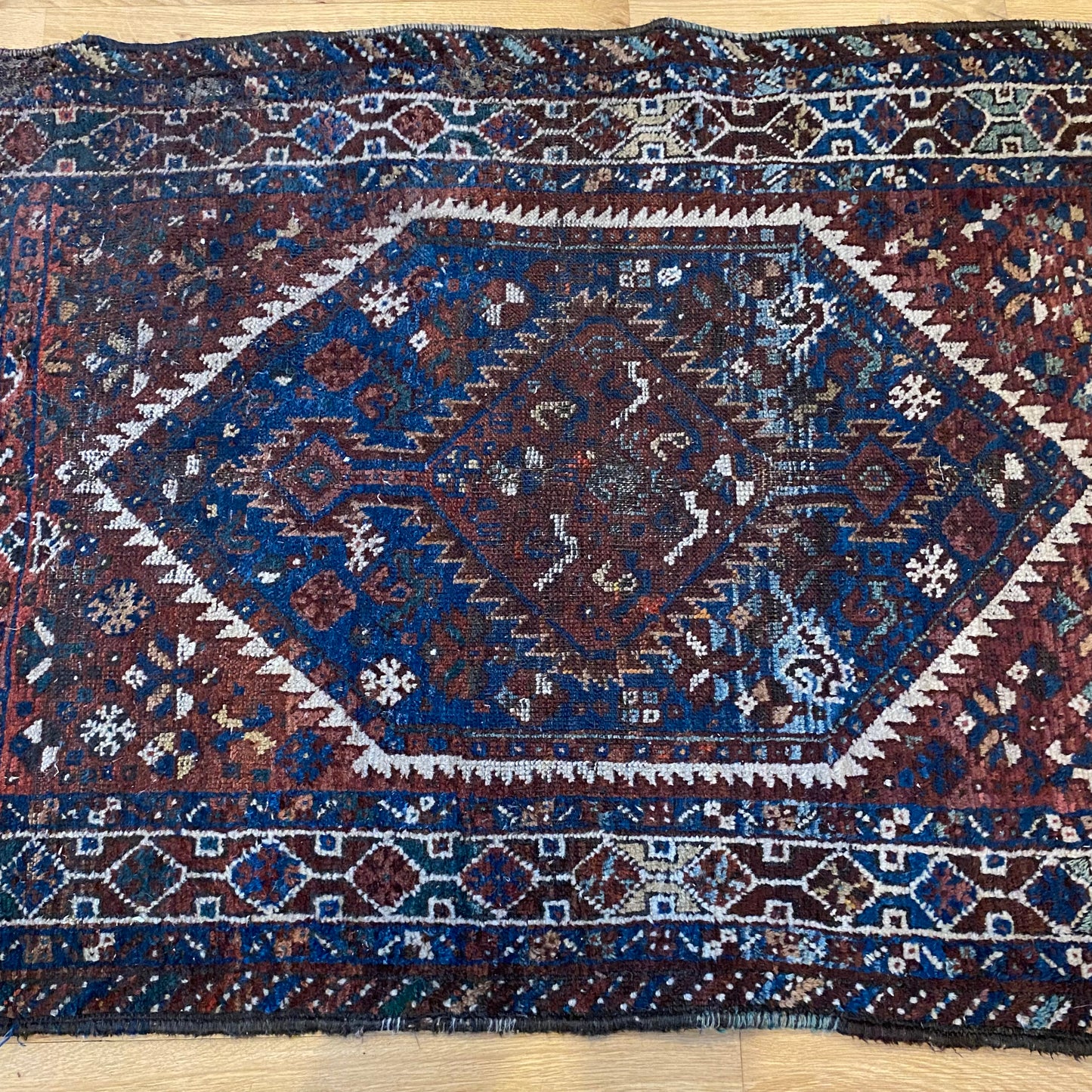Vintage Rug, 3' 2 x 4' 7 Red Brown