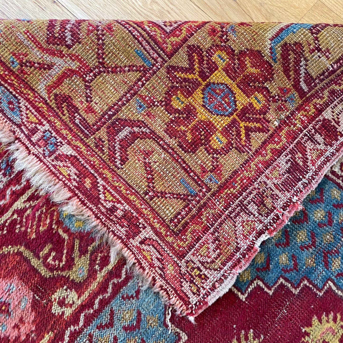 Vintage Rug, 3' 5 x 5' 4 Red