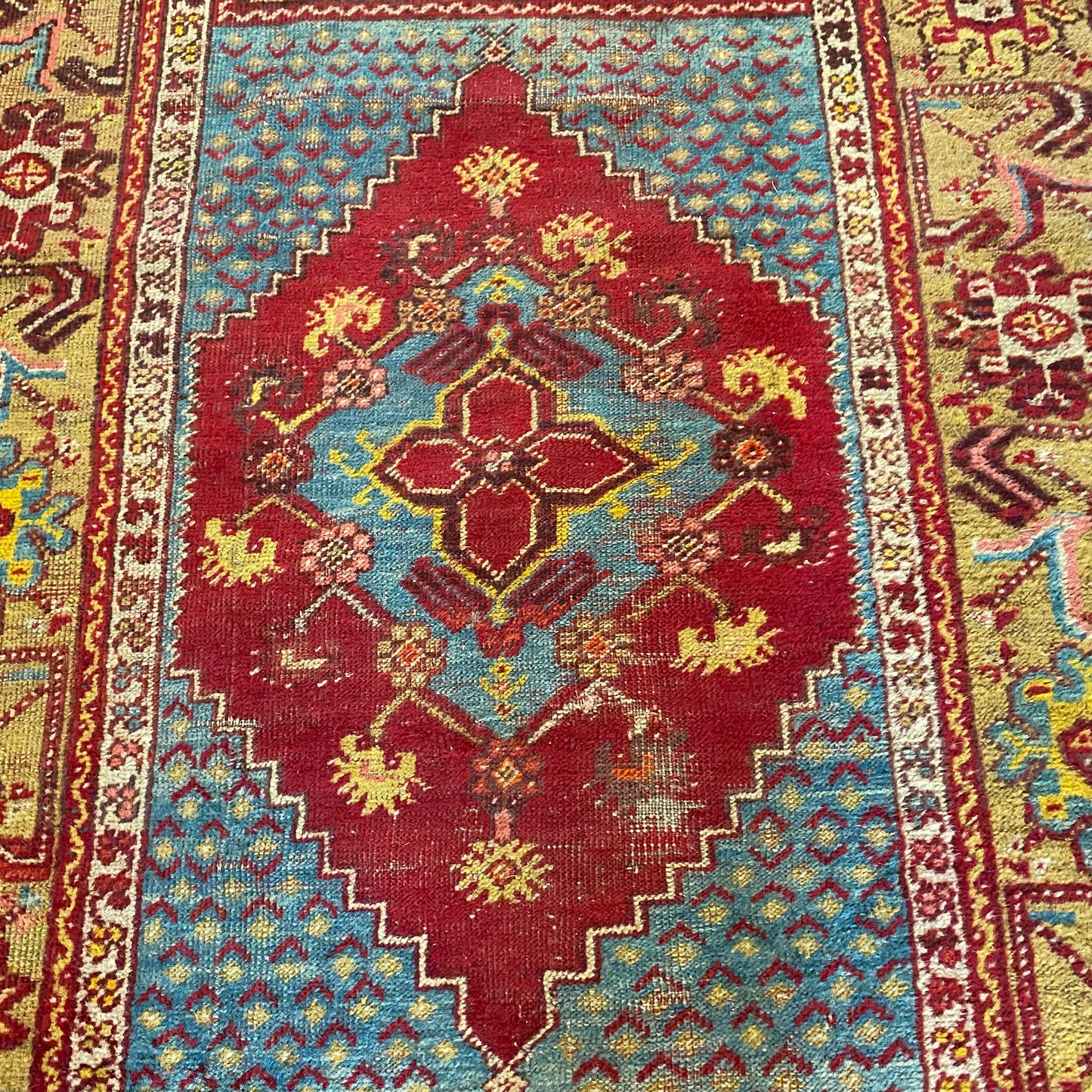 Vintage Rug, 3' 5 x 5' 4 Red